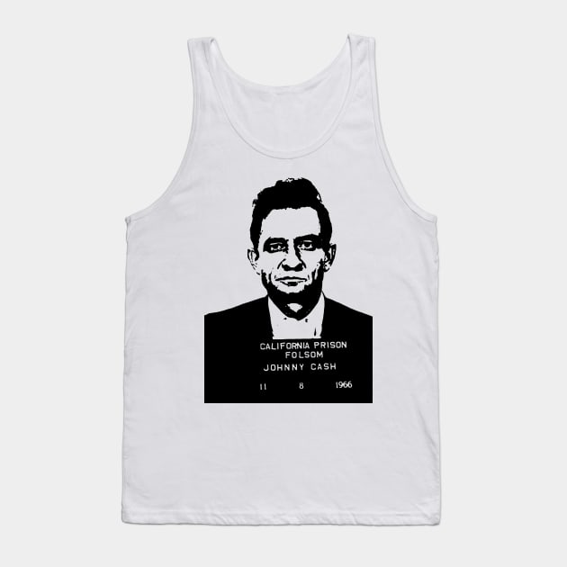 Johnny Cash Mugshot Tank Top by ölümprints